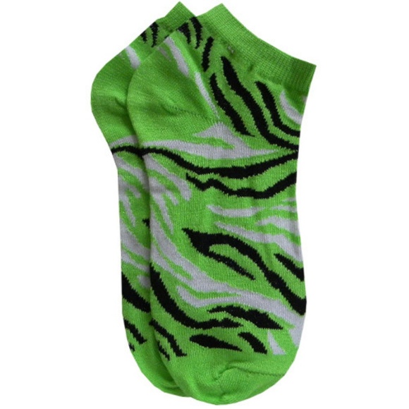 12 Pair Womens Wild Zebra Print Low Cut Fun Socks - Picture 3 of 7